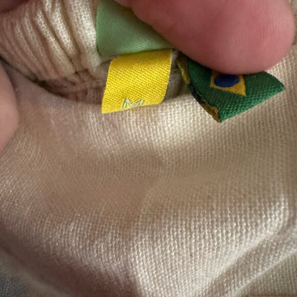 Farm Rio Brazil Blue Bird and Palm Print Puff Sleeve Linen Mini Dress Medium - Picture 8 of 10